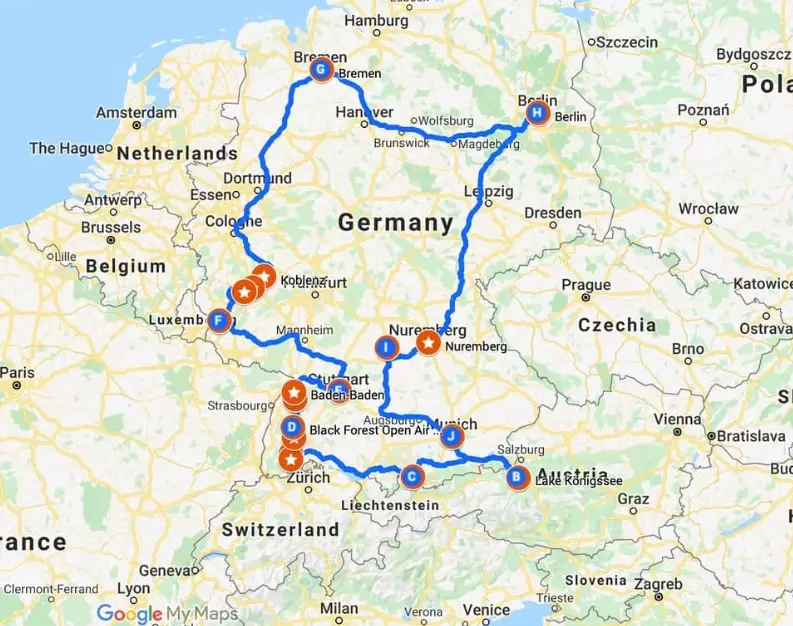 German road trip guide